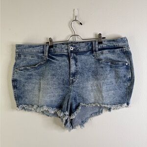 Torrid Light Blue Distressed Jean Shorts